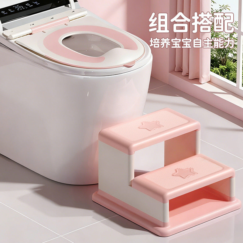 Children's second-order footstool, baby wash footstool, toddler hand washing step stool, child bathroom footstool