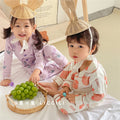 Baby cartoon pajamas, sleepwear, loungewear - stylish korean style, long-sleeved cardigan, pure cotton set, separates for toddlers and young children