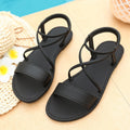 Wholesale women's summer new arrivals: plus size open-toe sandals with criss-cross straps - flat sandals for cross-border e-commerce