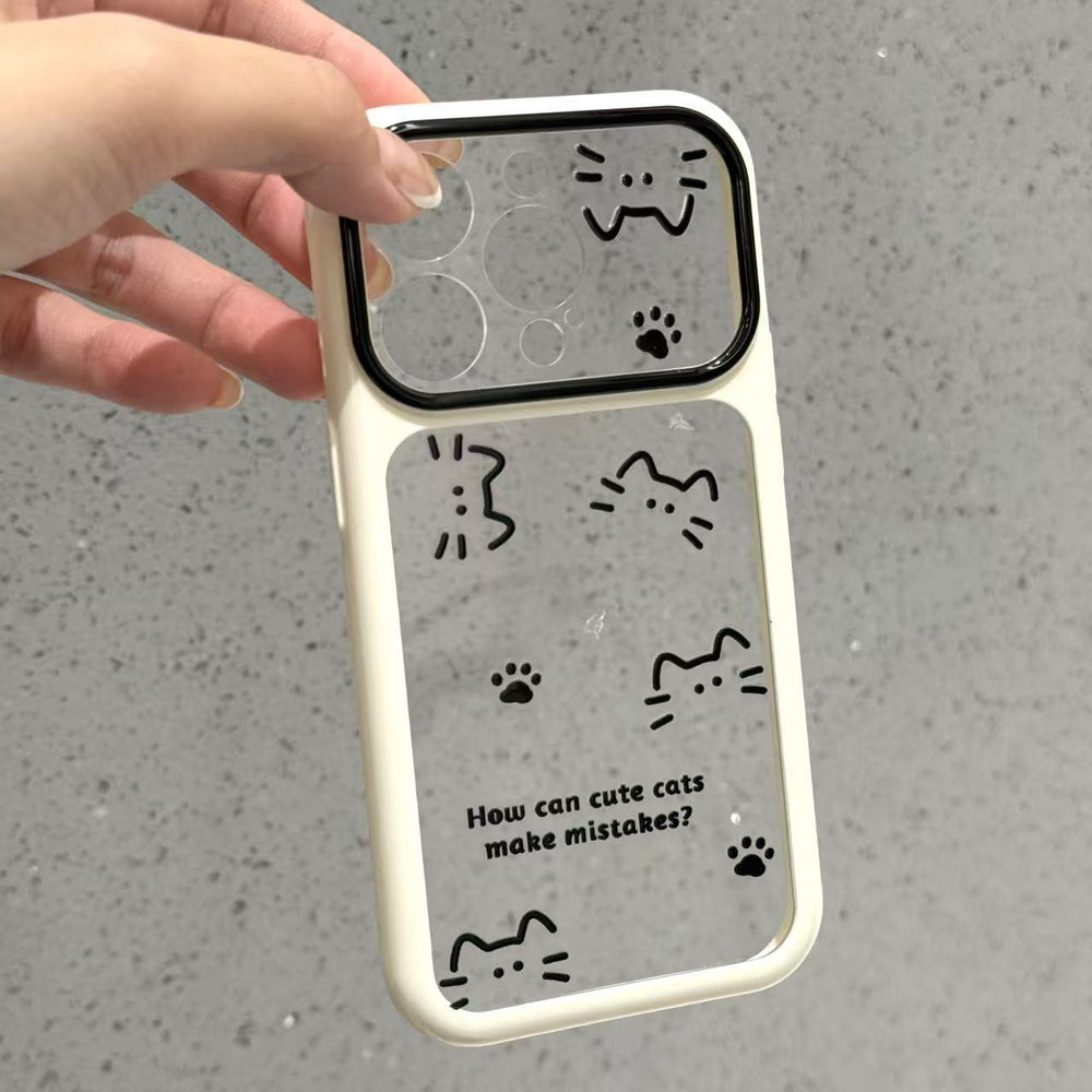 Suitable for apple 17promax mobile phone case dopamine color contrasting lines kitten paw print iphone18 starry sky case