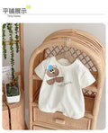 Summer cartoon short-sleeve ins style baby clothes - trendy & super cute romper, lightweight outfit for crawling and going out