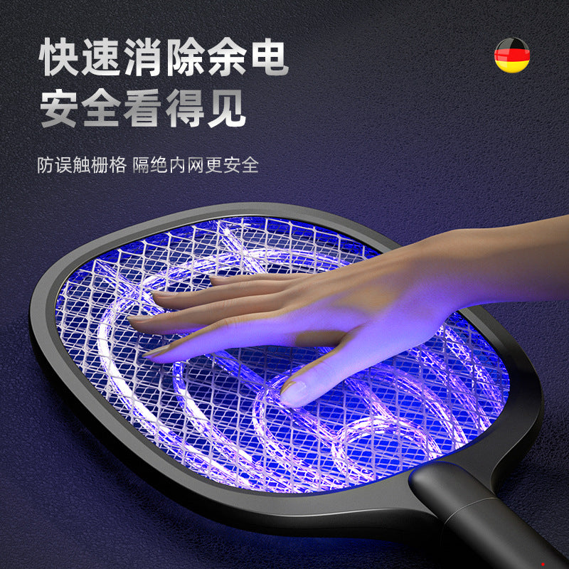 household electric mosquito swatter rechargeable automatic mosquito trap and mosquito swatter electric shock mosquito killer lamp two-in-one camping style fly swatter