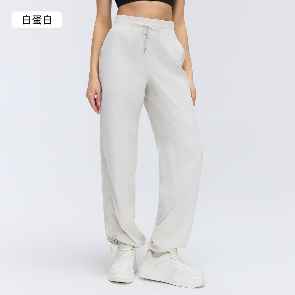 Quick-drying sports pants for women summer thin loosecasual pants straight-leg jogger pants two-piece running fitness pants d26081