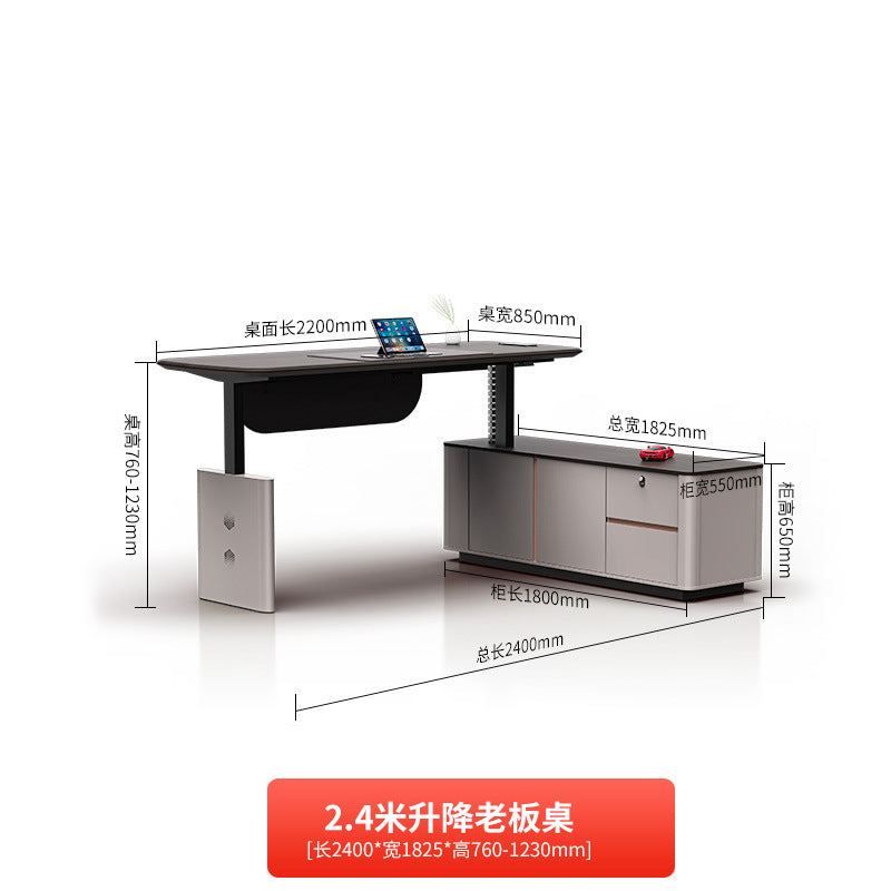 Saint li electric adjustable desk - executive office table, smart dual motor, minimalist modern, light luxury, high-end office electric desk