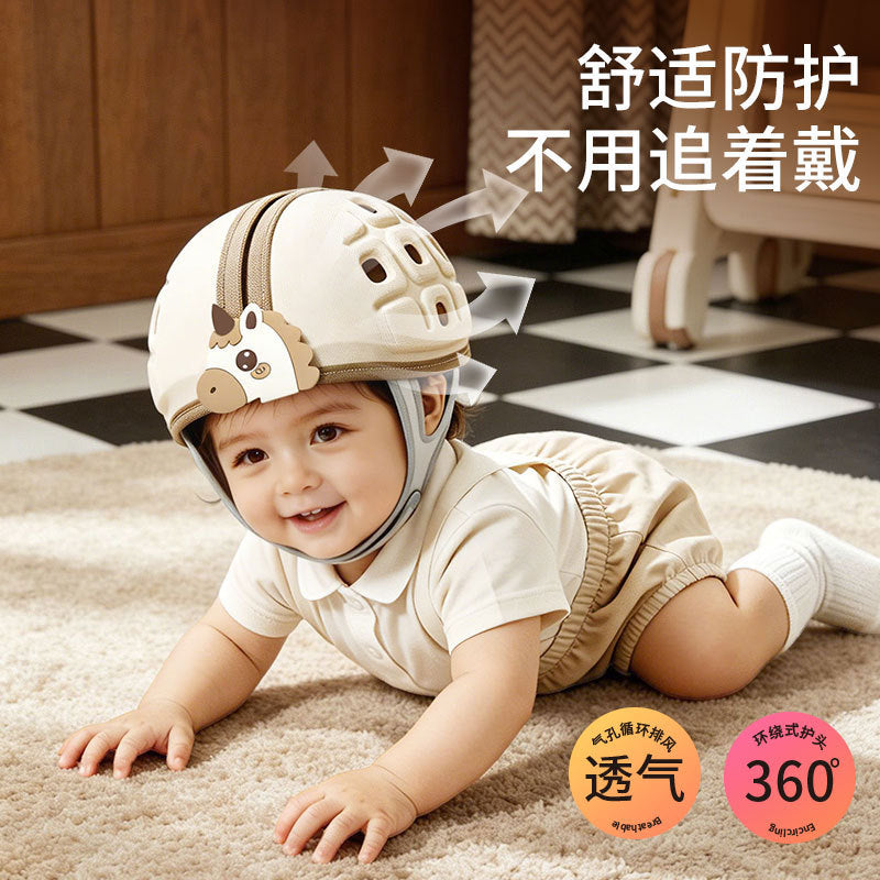 Wholesale anti-fall baby helmet, anti-collision head protector, baby learning to walk head protection, children's breathable safety helmet