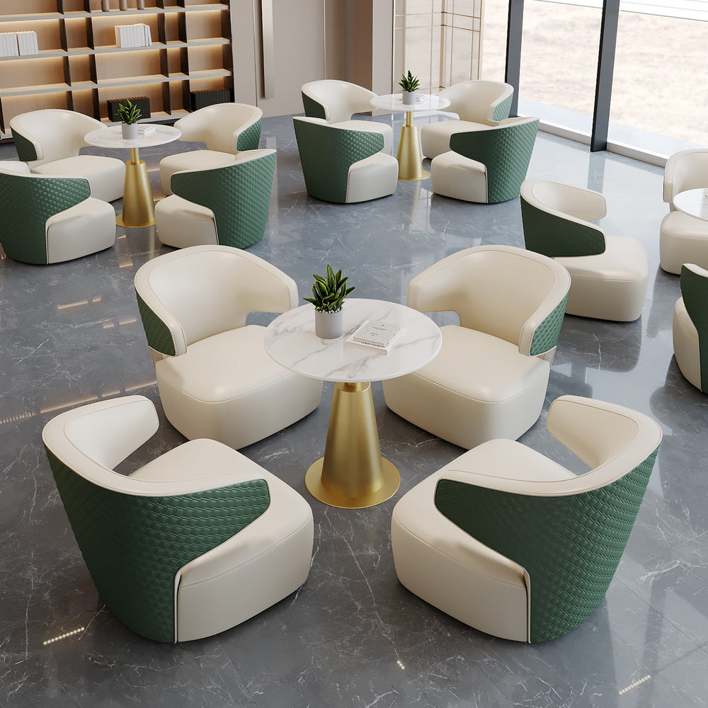 Sales office accessible luxury negotiation sofa office hotel lobby rest area reception area curved booth single