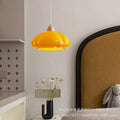 Used retro pumpkin pendant light - solid wood single head small chandelier - hotel, b&b, bedside, bar ambiance decoration