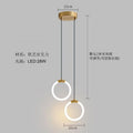 Modern minimalist brushed gold u-shaped linear pendant light - italian style for bedroom, bedside, dining room, island, bar, and hotel