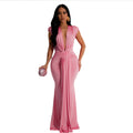 hot-selling european and american sexy dress sleeveless dress european and american clothing foreign trade cross-border dress hip skirt