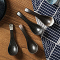Creative kitchen ceramic tableware small spoon japanese retro cute high-value household spoon soup spoon rice spoon