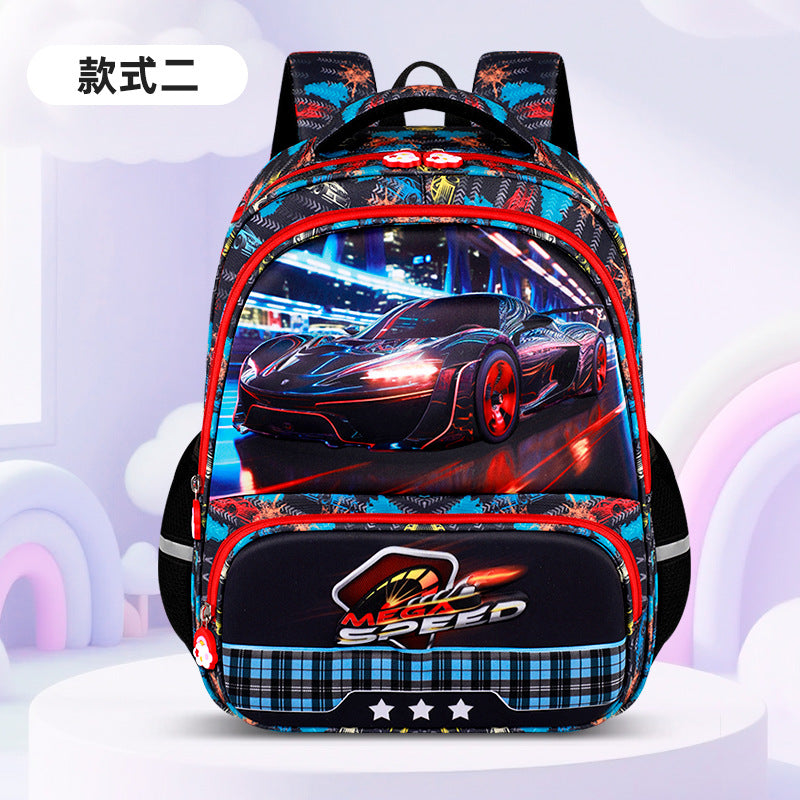 2025 new cute cartoon kids' backpack - large capacity, multi-compartment, lightweight, spine-protecting backpack for grades 1-3