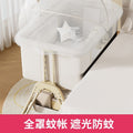 Baby crib: portable, foldable, multi-functional, adjustable height, seamless splicing, newborn-sized bassinet