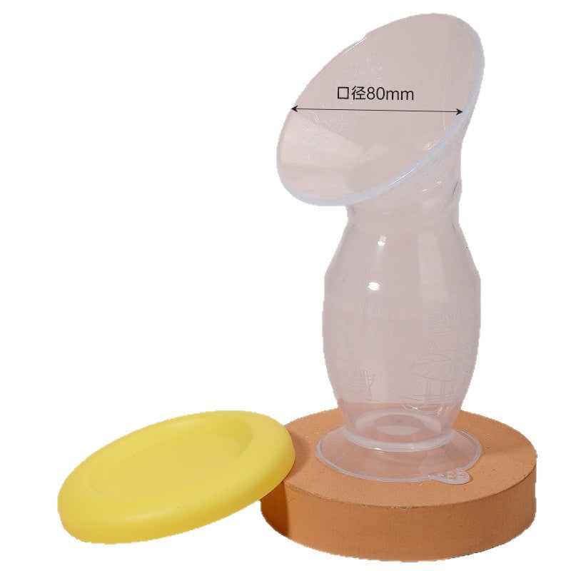 English boxed new model with suction cup milk collector, manual milk leakage breast milk collector, portable suction cup bottom full silicon