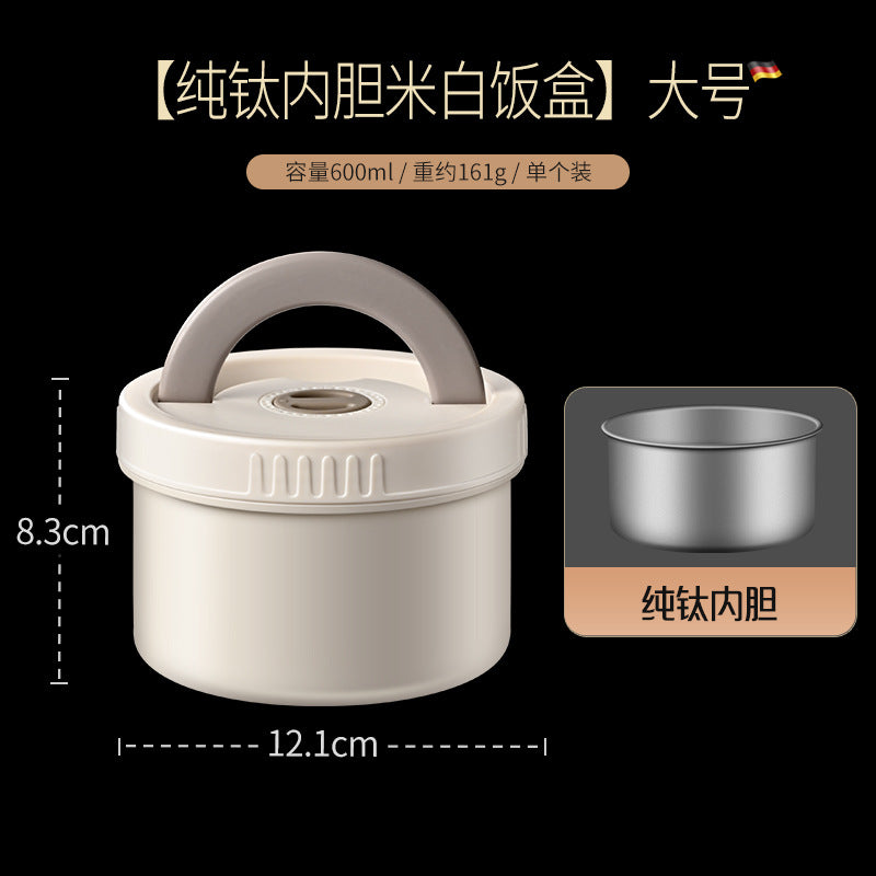 316L Stainless Steel Round Lunch Box Food Grade Sealed Fresh-keeping Box Microwave Heated Bento Box Set with Lid