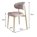 Iron dining chair for home modern casualplaid back chair scandinavian designer seat casual horn makeup chair