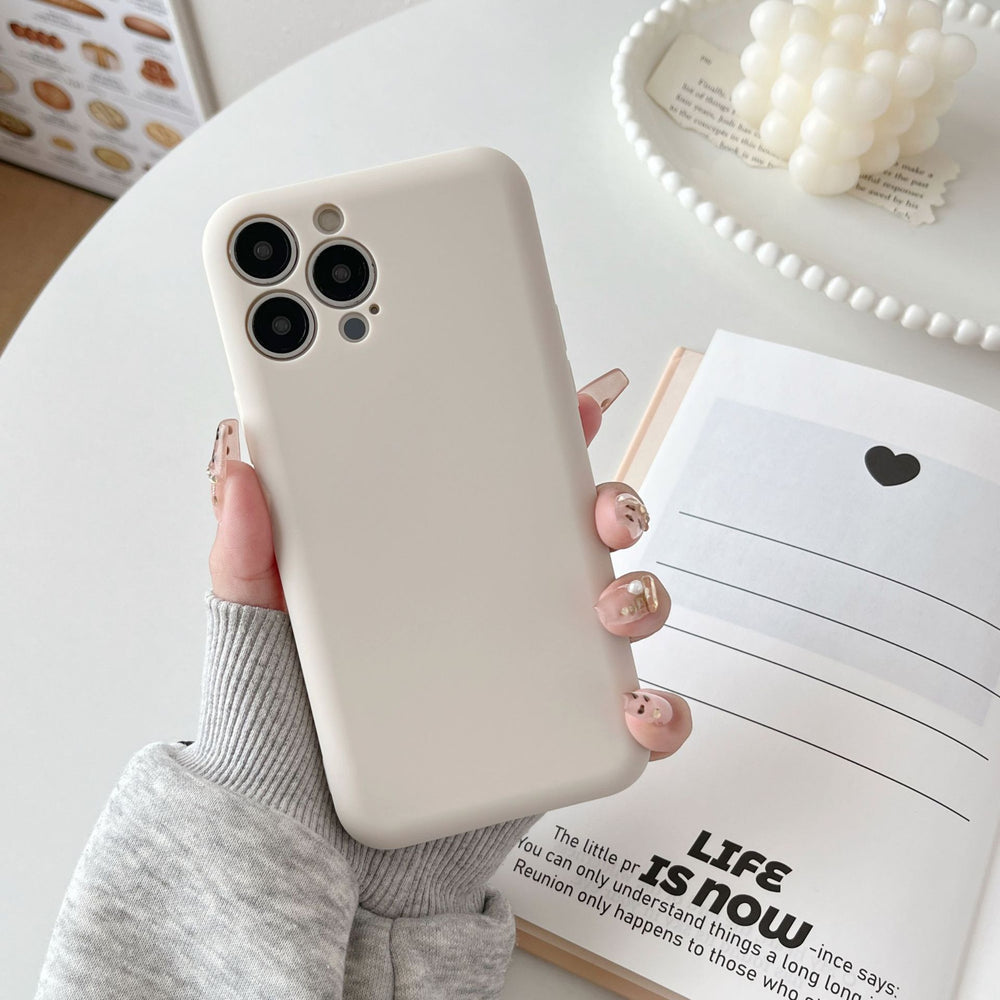 New iphone 16 case, soap-like liquid tpu solid color full coverage protective case for apple 15 pro max