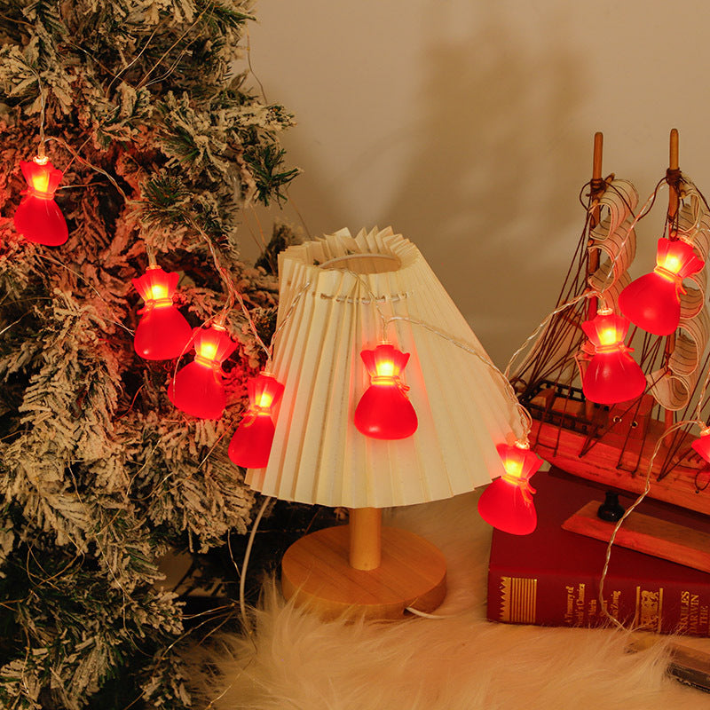 LED Christmas light string battery box snowflake elk Christmas tree decorative light string Santa Claus festive atmosphere lights