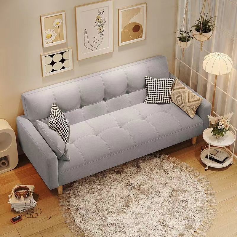 Foldable sofa bed cat claw leather new arrival sofa small apartment rental house sofa all-in-one dual-purpose foldable bed