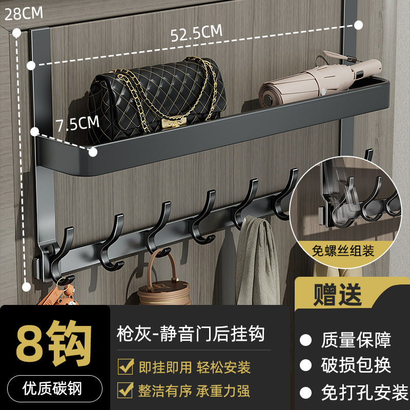 Over-the-door hook, double-layer over-the-door hanger, no-drill bedroom door hook, over-the-door organizer, creative over-the-door hook