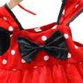 summer new girls' princess dress - stylish children's formal dress, polka dot sundress with hair clip
