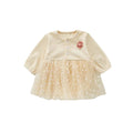 Infant spring & fall outfit full month baby girl one-piece haki western style princess autum hundred days baby outing crawling clothes trendy