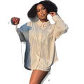 European and american women's clothing  autumn new collection: sweet and fresh striped turn-down collar long-sleeve shirt and high-waisted midi skirt two-piece set