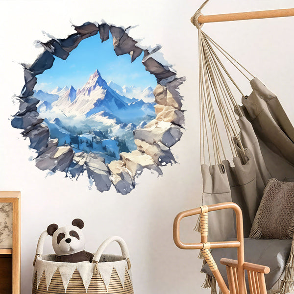 Cross-border 3D broken wall Xuefeng home beautification decorative sticker bedroom living room corridor family art atmosphere wall sticker