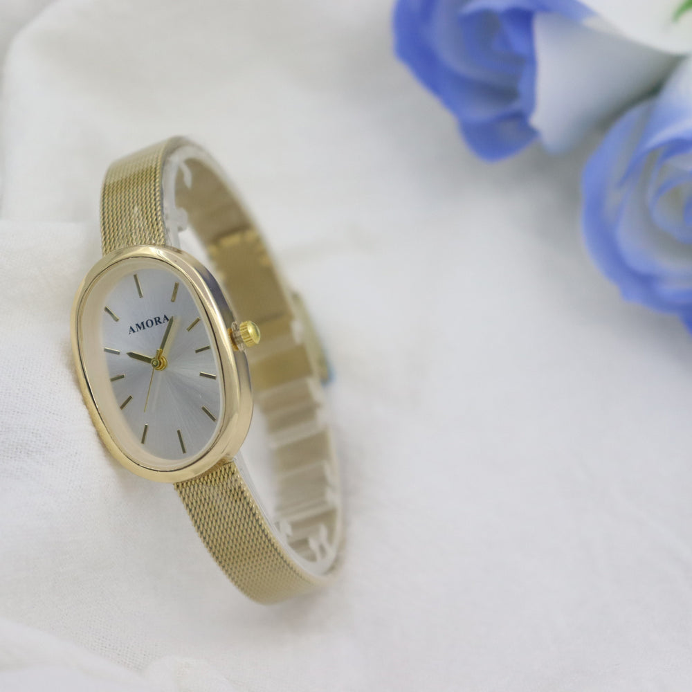 Niche style design oval watch for women accessible luxuryniche stylecasualelegant women's female students junior high school quartz watch