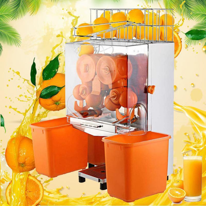 Commercial stainless steel automatic orange juice extractor with pulp separation - electric fruit juicer for freshly squeezed orange juice