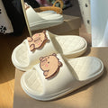 New eva platform slippers for women - capybara design, all-season wear, indoor/outdoor non-slip, thick sole, couple's slippers