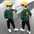 Boys' spring outfit  new style: trendy korean-style long-sleeve sweatshirt and athletic pants two-piece set