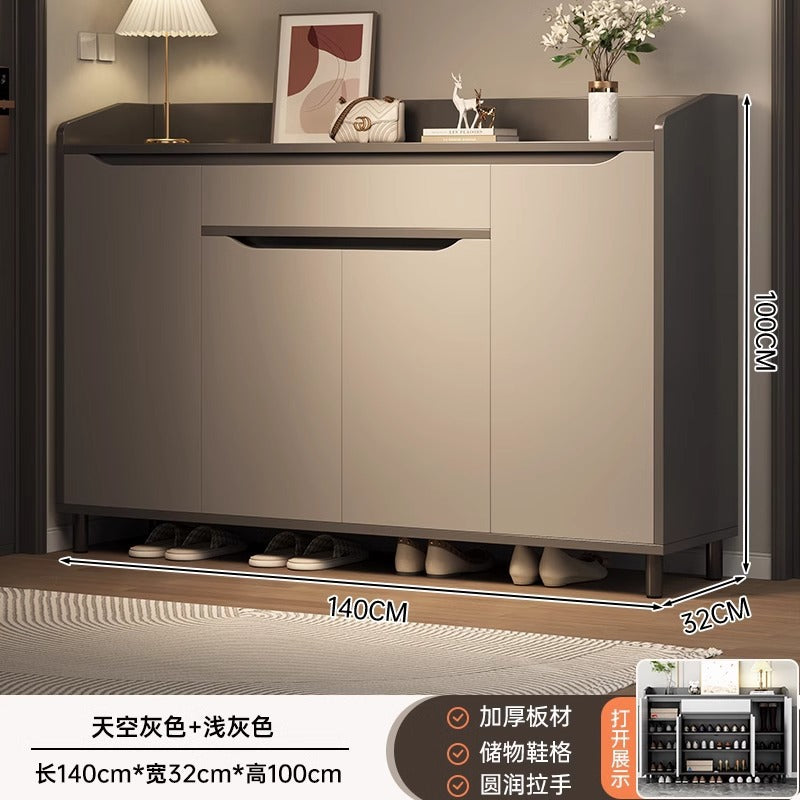 Shoe cabinet household door 2025 new indoor porch cabinet integrated locker solid wood legs multi-layer shoe rack