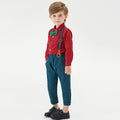 Exportautumnew arrival children's clothing boys single long sleeves shirt dark pants suit boys christmas dress personalized