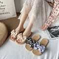 Women's summer sandals & slippers 2024: new fashionable, versatile, trendy floral print, bow accent, vacation beach fairy shoes