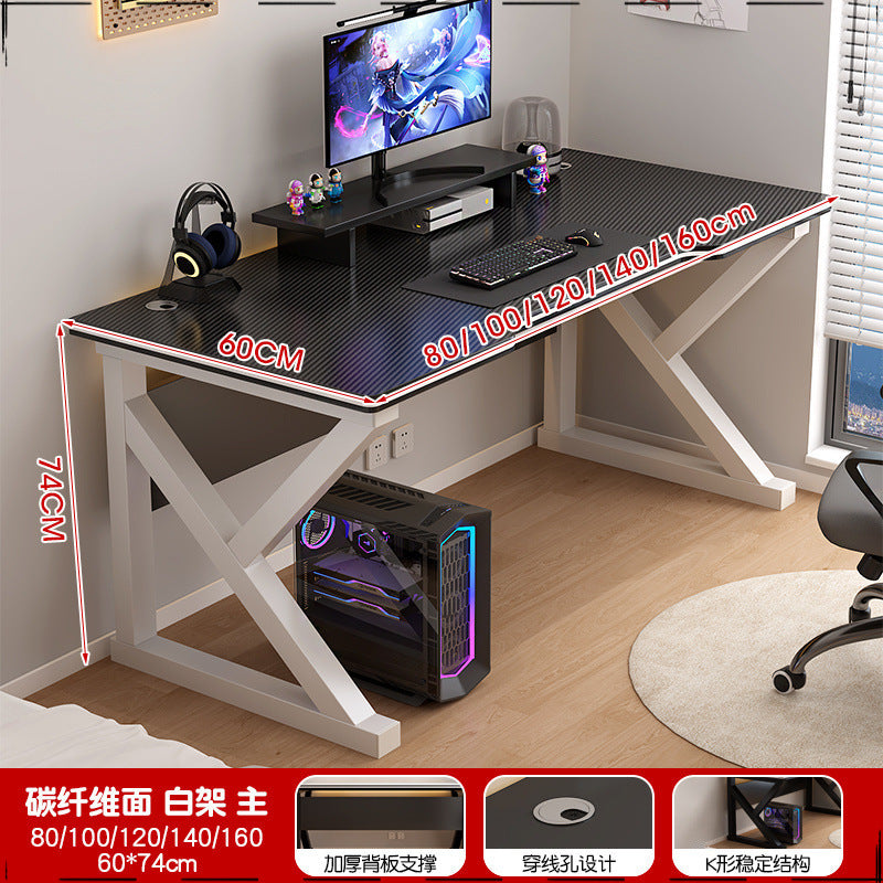 Computer desk Desktop simple e-sports table and chairs Home desk Student writing desk Audio table Workbench Desk