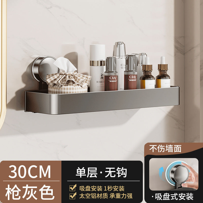 Strong suction cup rack, toilet non-punching, wall-mounted bathroom rack, wall toilet washstand storage