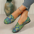 plus size spring and summer new arrival cloth retro breathable printingeasiest for matchelegant ethnic style wedge flats women's wholesale