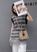 New arrivalniche style vegetable basket classyfashiontrendysatchel crossbody bag first layer cowhide bucket bag casual practical