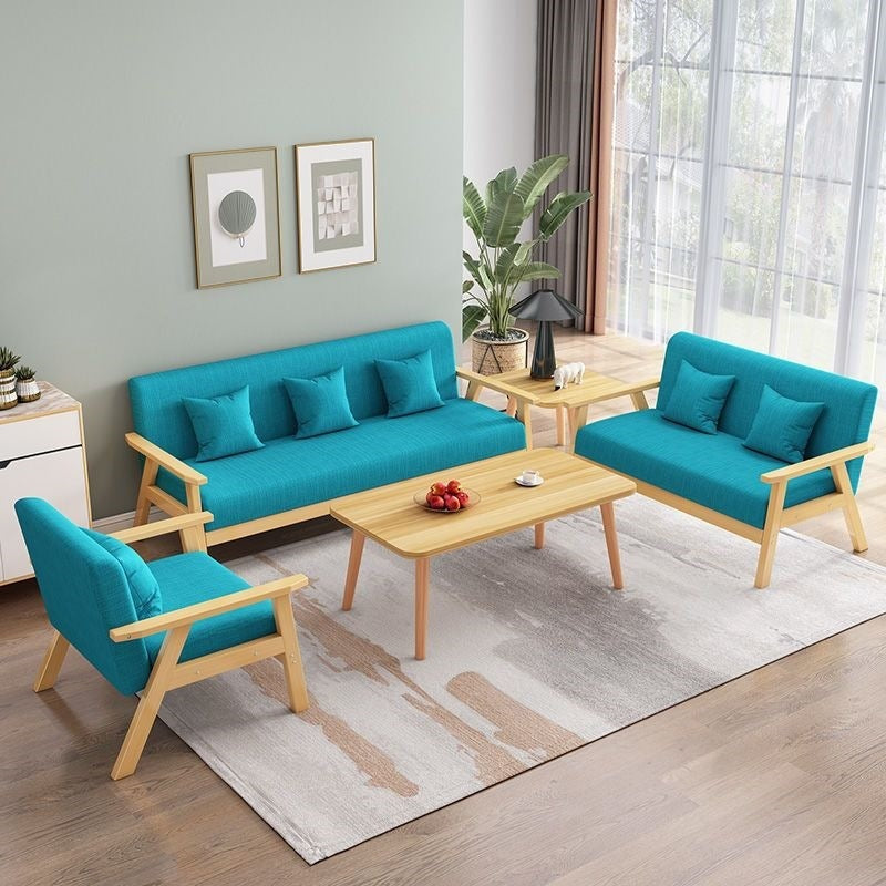 Office sofa, office sofa and coffee table set, small apartment rental living room modern minimalist office sofa