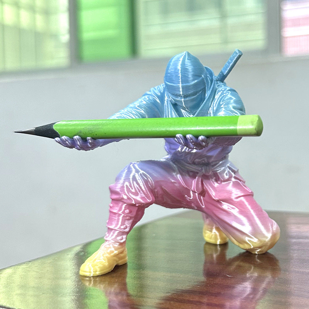 New cross-border 3d printed ninja pen holder 3d pen holder office classroom desktop decoration ornaments storage creative stand