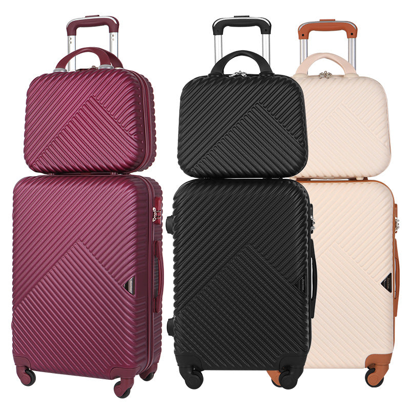 Cross-border multi-piece boarding suitcase gift travel password box waterproof universal wheel trolley case expandable