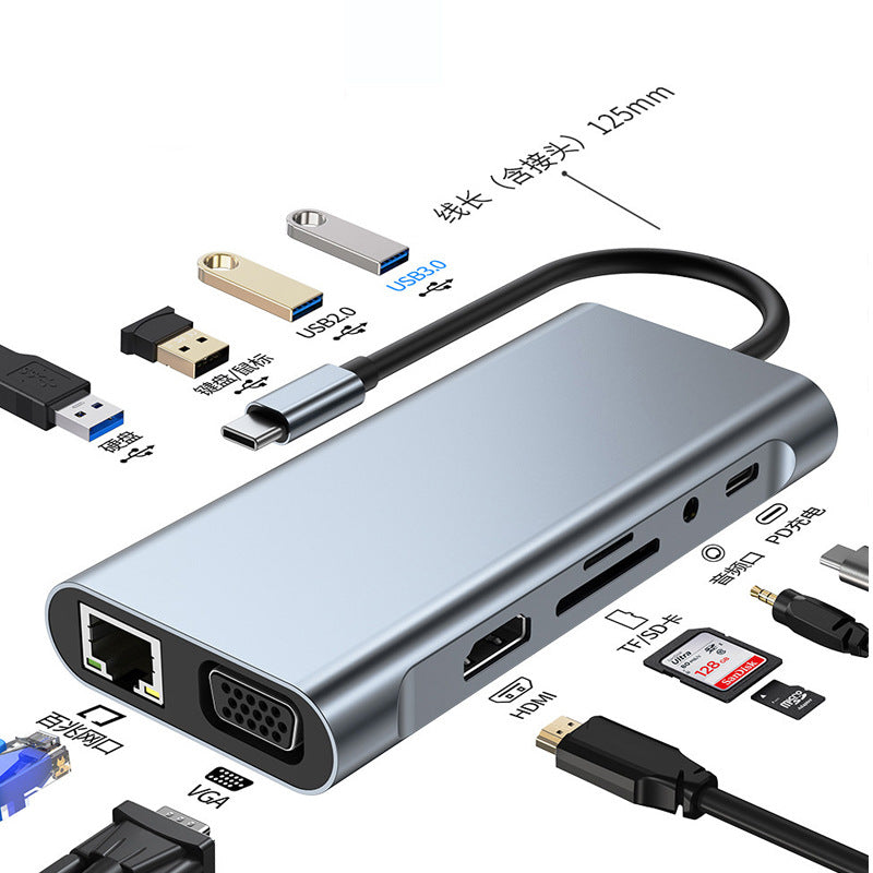 multi-interface docking station type c hub3.0usb expander gigabit notebook converter docking station