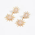 hot-selling eight-pointed star accessible luxury diamond earrings stylishfashionelegant cold style snowflake earrings jewelry for women