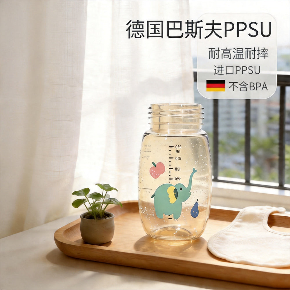 Baby bottle wide diameter direct drinking straw cup anti-colic ppsu water cup multi-capacity baby feeding bottle anti-fall