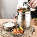 Stainless steel vacuum insulated lunch box - large capacity, portable, multi-compartment, student bento box, insulated food container