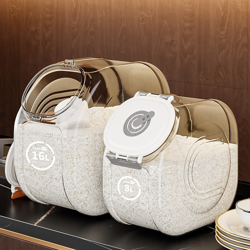 Rice bucket household storage sealed bucket insect-proof moisture-proof grain storage bucket grain noodle bucket sealed flour tank household storage box