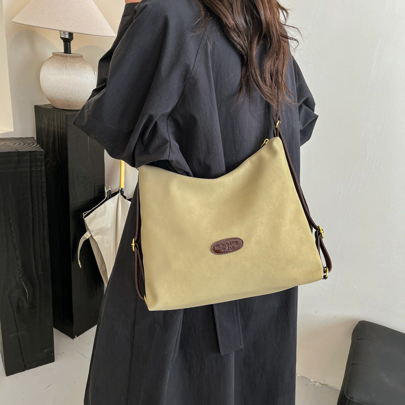 Outer single leisure commuter tote bag women's large capacity 2025 new fashion versatile shoulder messenger bag backpack