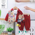 Spring & fall boys handsome baby clothes fashionable spring new outwearsuitthree-piece set one year old baby boy spring clothes