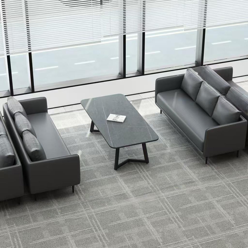 Luxury office sofa set for 4s dealerships: minimalist modern business reception, meeting, and lounge area - available in single, double, and three-seater configurations