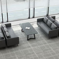 Luxury office sofa set for 4s dealerships: minimalist modern business reception, meeting, and lounge area - available in single, double, and three-seater configurations